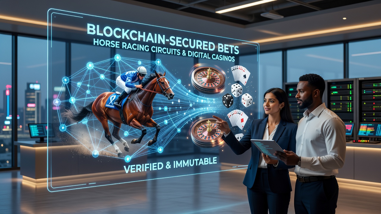 Blockchain technology securing and verifying bets in horse racing and digital casinos