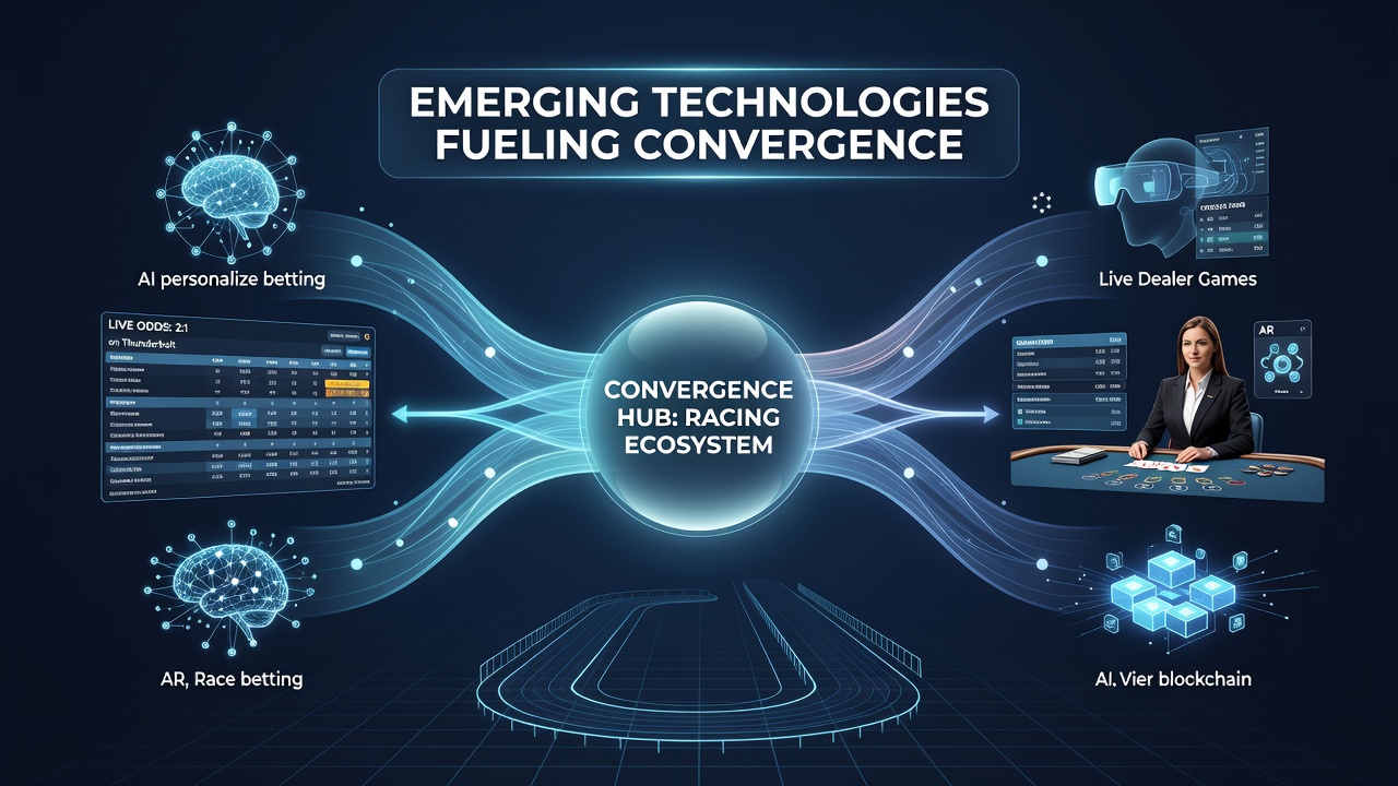 Live dealer integration with racing broadcasts on mobile devices