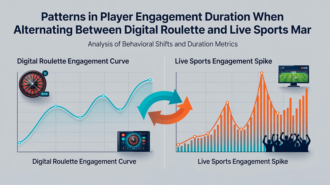 Chart illustrating average engagement durations for single-format versus alternating roulette and sports market sessions