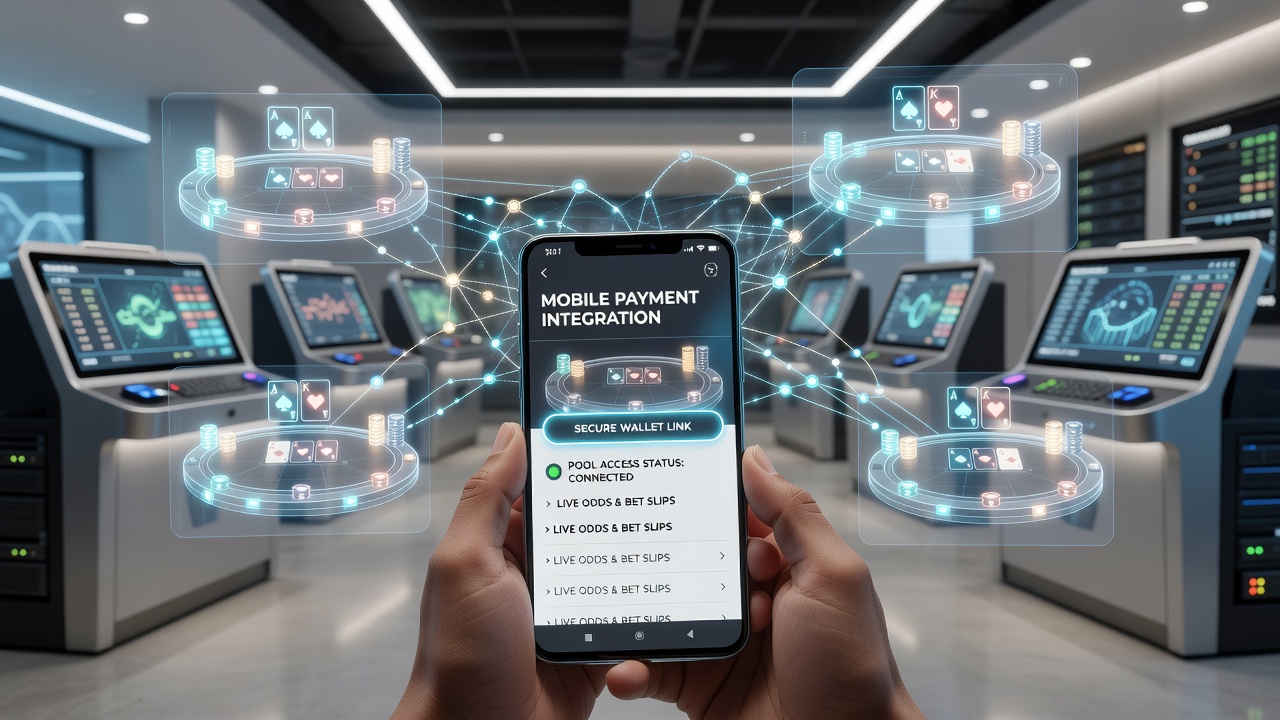 Mobile payment integrations connecting users to pari-mutuel pools and virtual card tables on smartphones